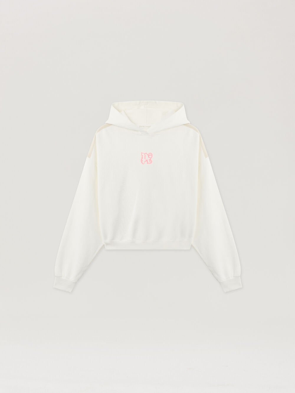 Classic Logo Neon Crop Hoodie in OFF WHITE - PINK for Women