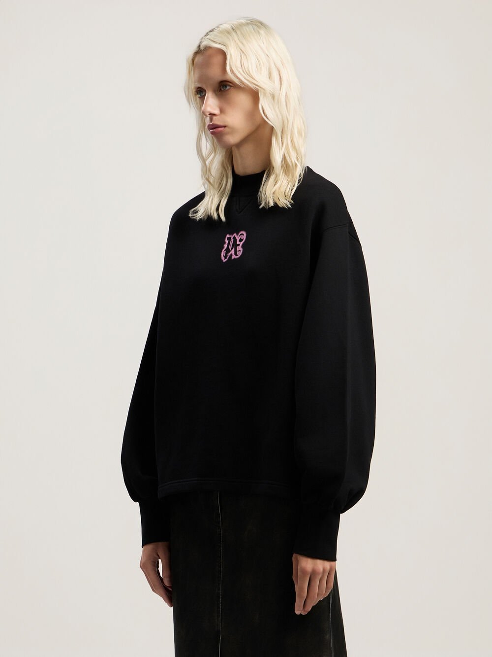 Neon Balloon Crew Sweatshirt in BLACK - PINK for Women
