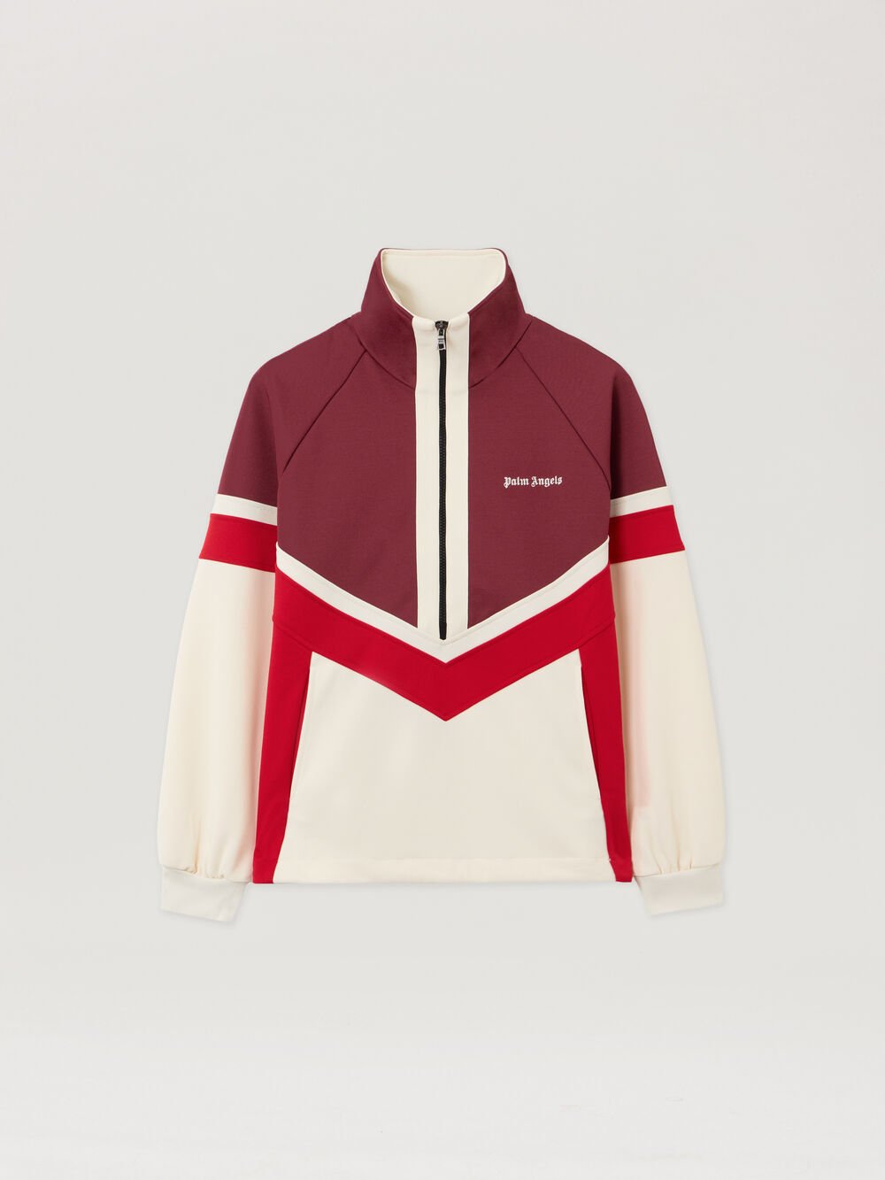 Colorblock Anorak Track Jacket in BURGUNDY - OFF WHITE for Women