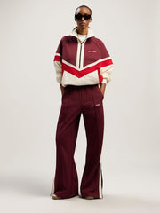 Colorblock Anorak Track Jacket in BURGUNDY - OFF WHITE for Women
