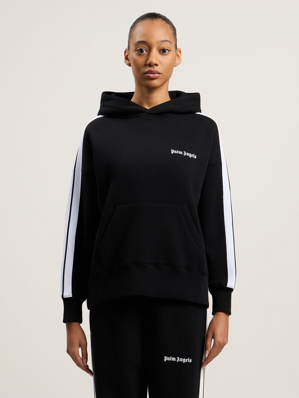 Track Hoody in BLACK WHITE for Women