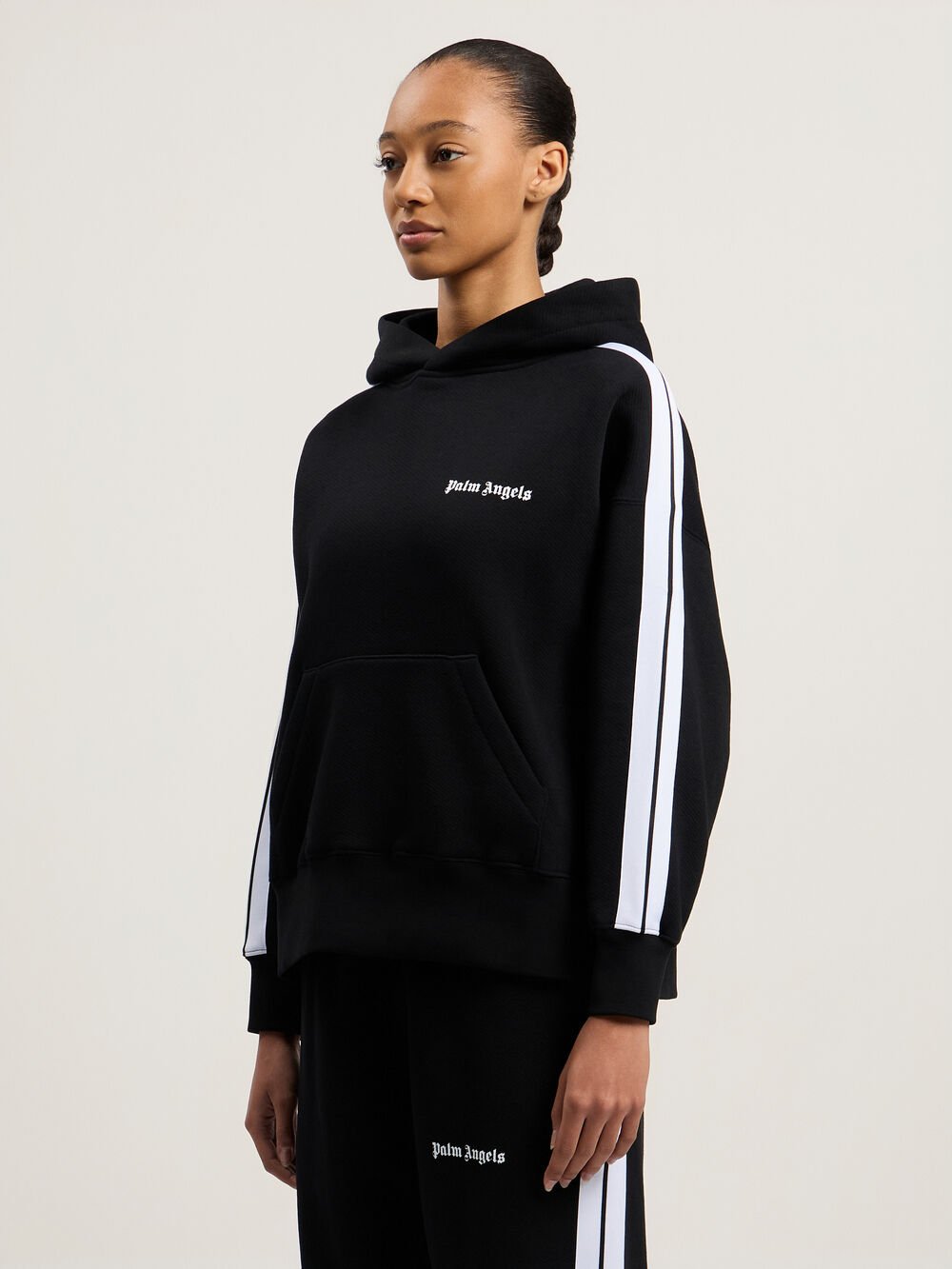 Track Hoody in BLACK WHITE for Women