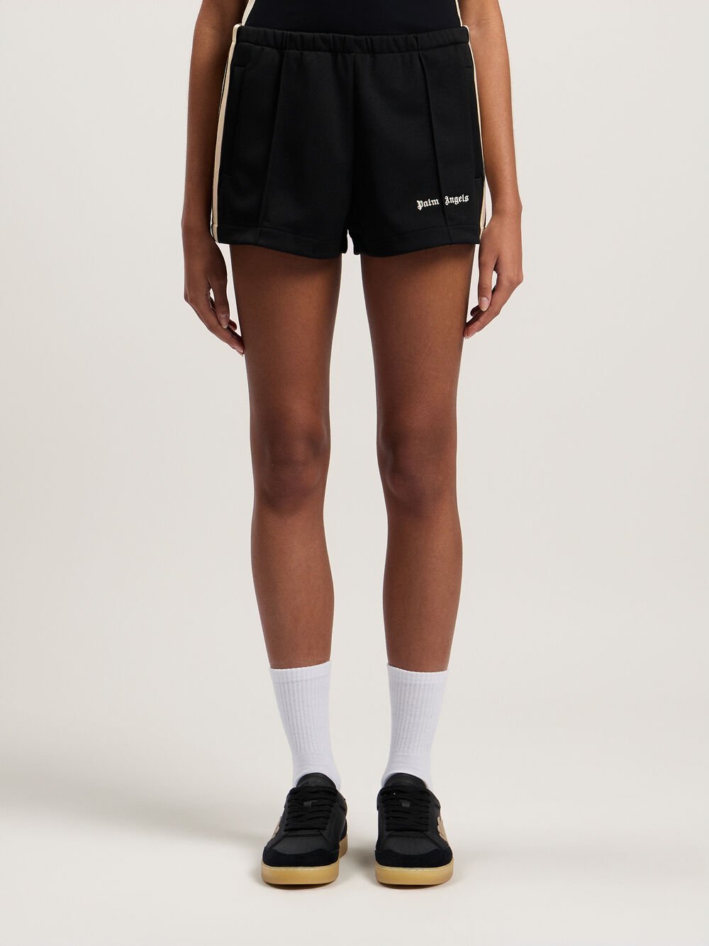 Classic Logo Track Shorts in BLACK OFF WHITE for Women