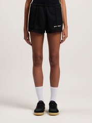 Classic Logo Track Shorts in BLACK OFF WHITE for Women