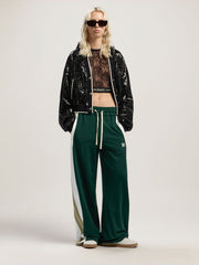 Monogram Colorblock Sweatpant in DARK GREEN - OFF WHITE for Women
