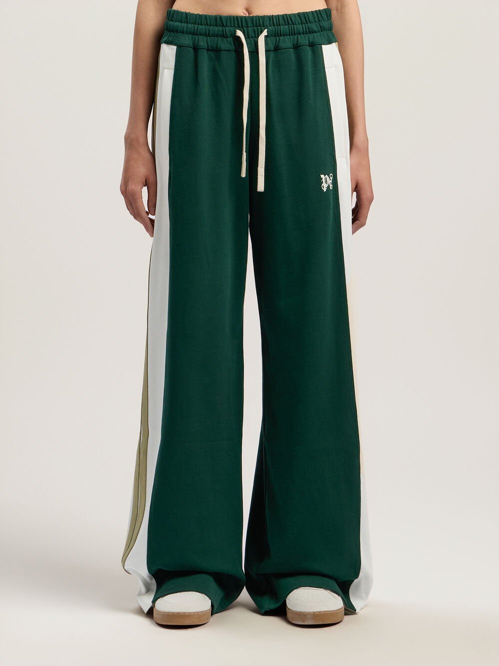 Monogram Colorblock Sweatpant in DARK GREEN - OFF WHITE for Women