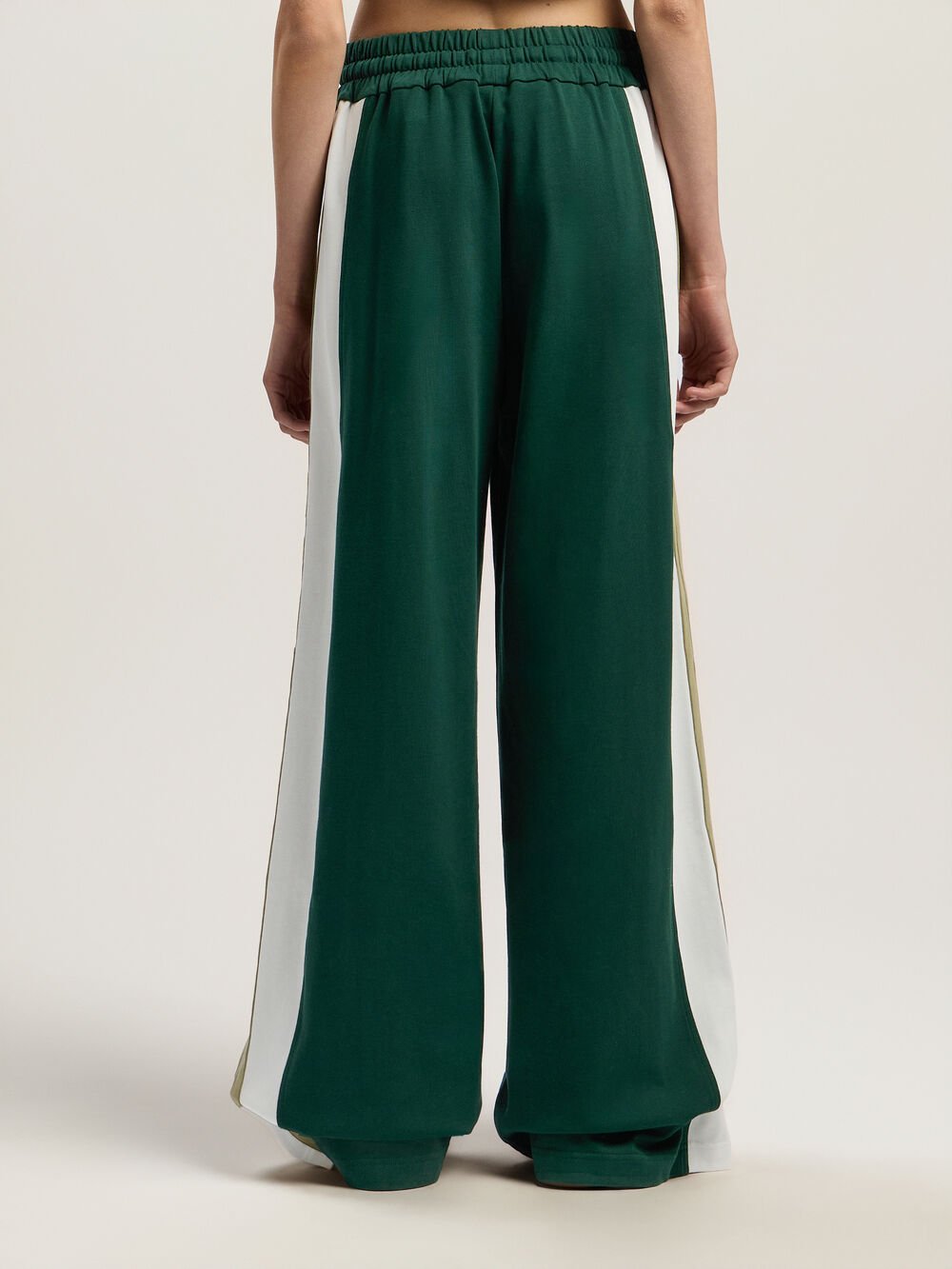 Monogram Colorblock Sweatpant in DARK GREEN - OFF WHITE for Women