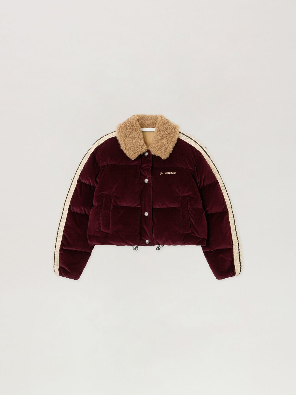 Classic Logo Cord Down Jacket in BURGUNDY - BROWN for Women