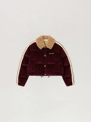 Classic Logo Cord Down Jacket in BURGUNDY - BROWN for Women