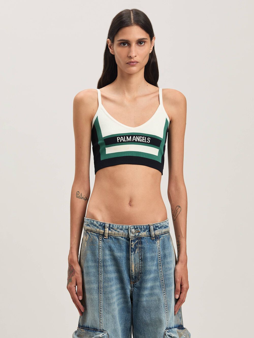 CB RACING KNIT TOP in NAVY BLUE - OFF WHITE for Women