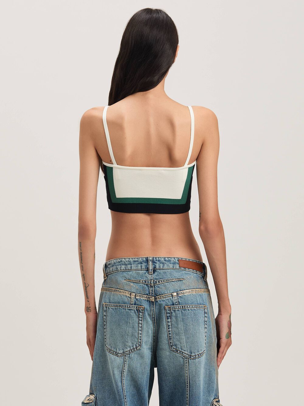 CB RACING KNIT TOP in NAVY BLUE - OFF WHITE for Women