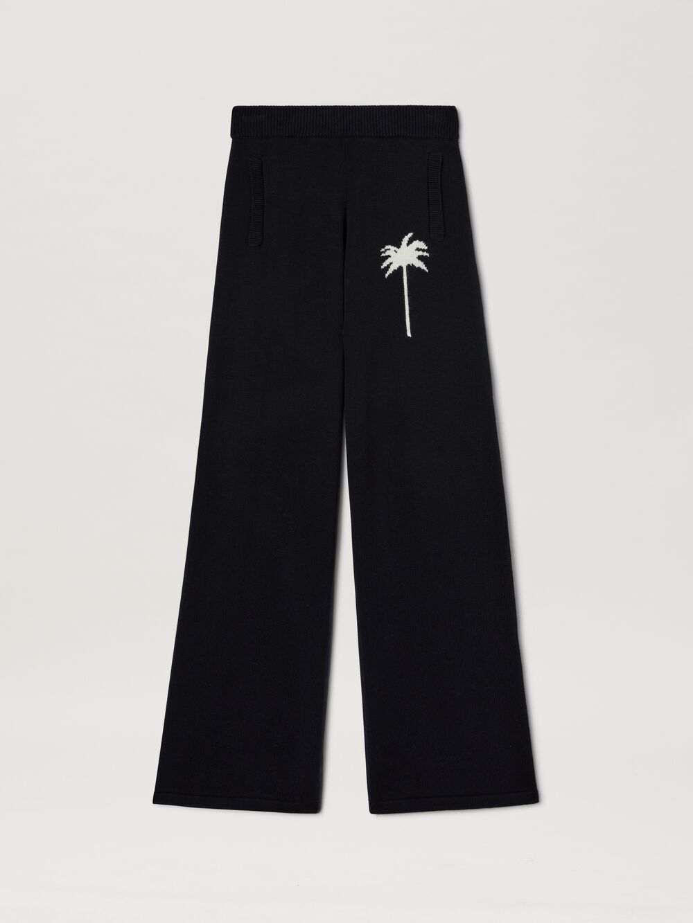 PALMS KNIT PANTS in BLACK - OFF WHITE for Women