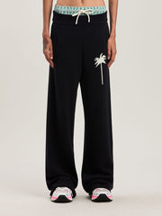 PALMS KNIT PANTS in BLACK - OFF WHITE for Women