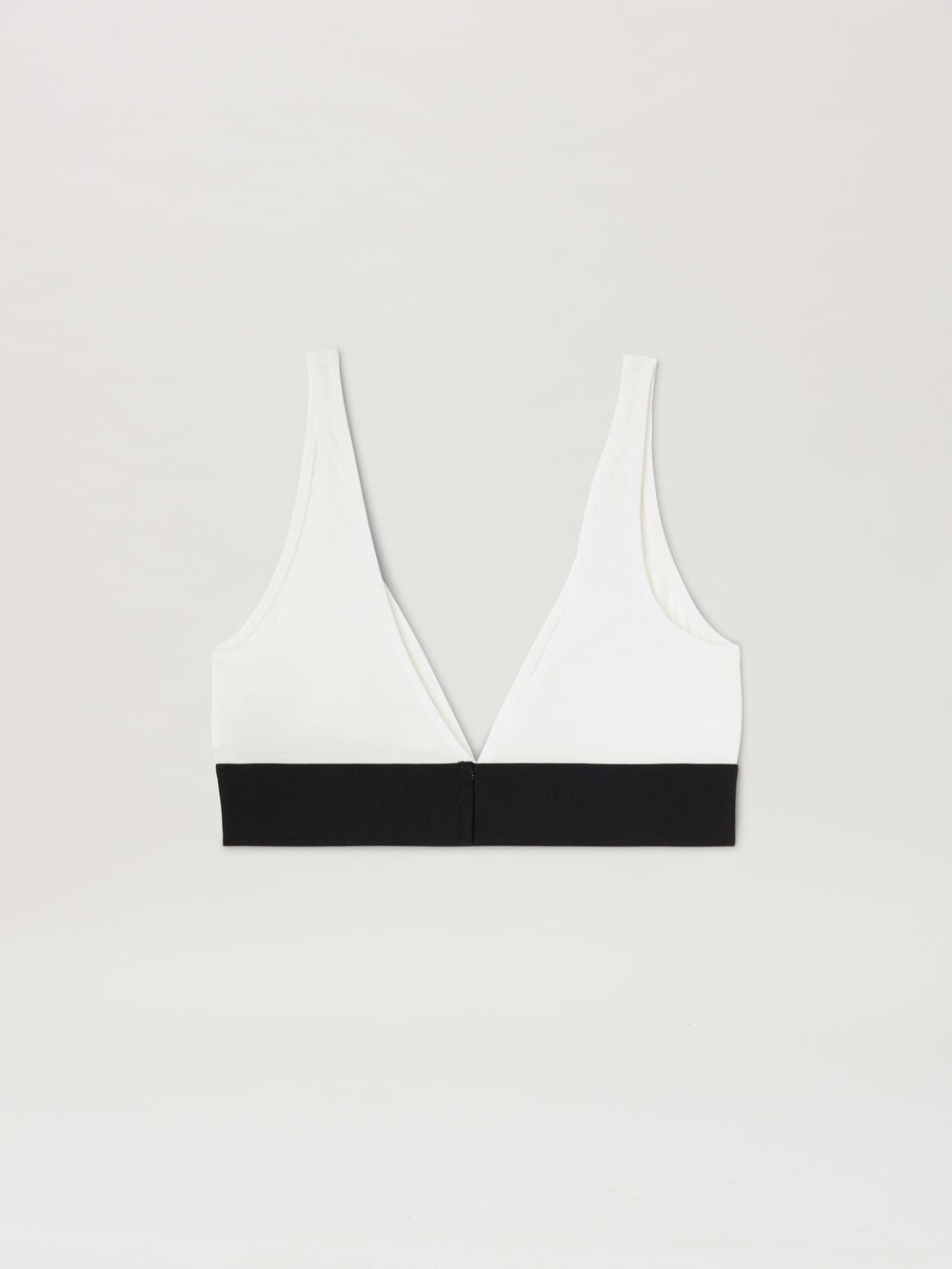 Classic Logo Triangle Bra in WHITE - BLACK for Women