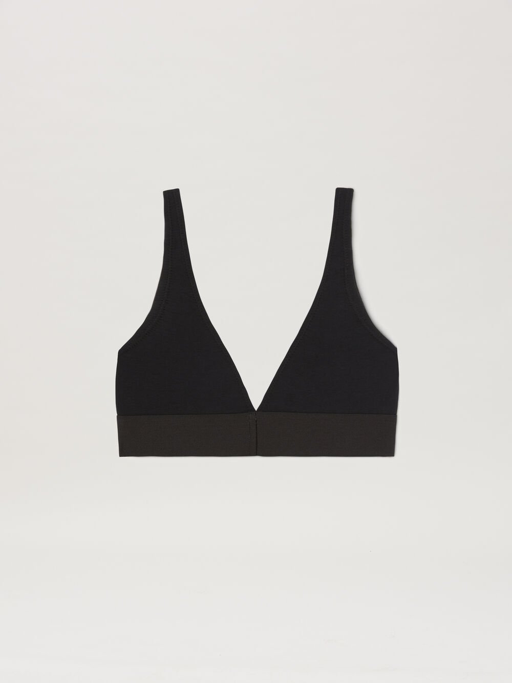 Classic Logo Triangle Bra in BLACK BLACK for Women