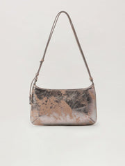 Wrinkled Leather Giorgina Bag in NUDE - SILVER for Women