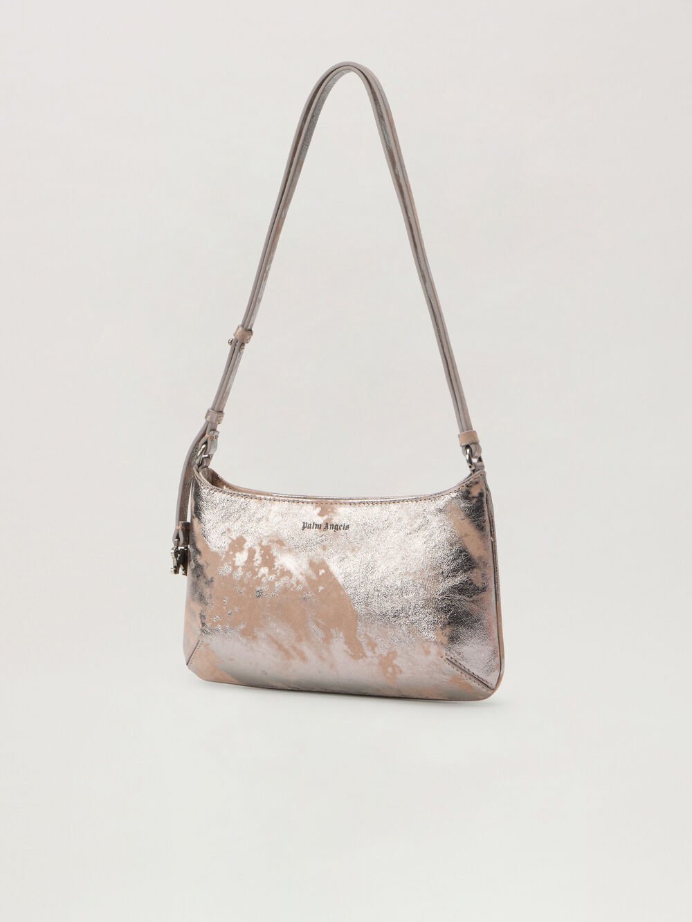 Wrinkled Leather Giorgina Bag in NUDE - SILVER for Women