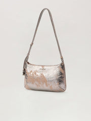 Wrinkled Leather Giorgina Bag in NUDE - SILVER for Women