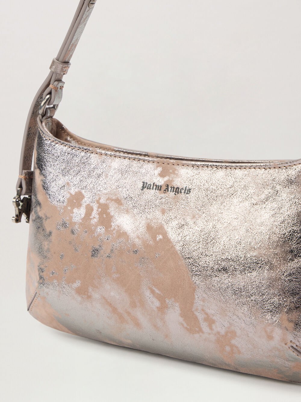 Wrinkled Leather Giorgina Bag in NUDE - SILVER for Women