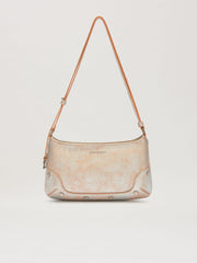 CRACKLE LEATHER GIORGINA BAG in SILVER for Women