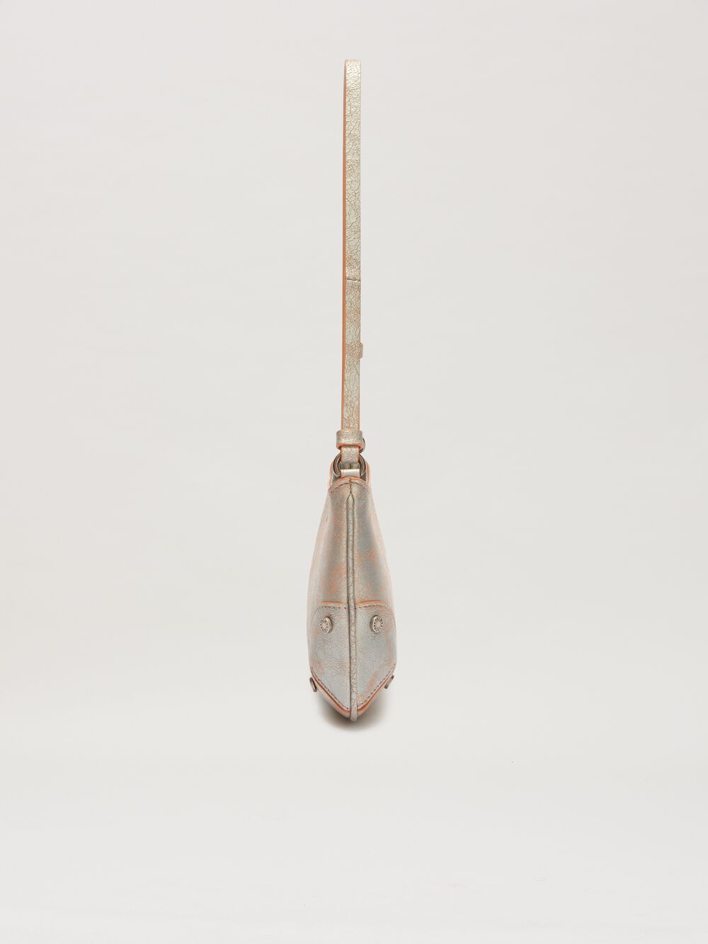 CRACKLE LEATHER GIORGINA BAG in SILVER for Women