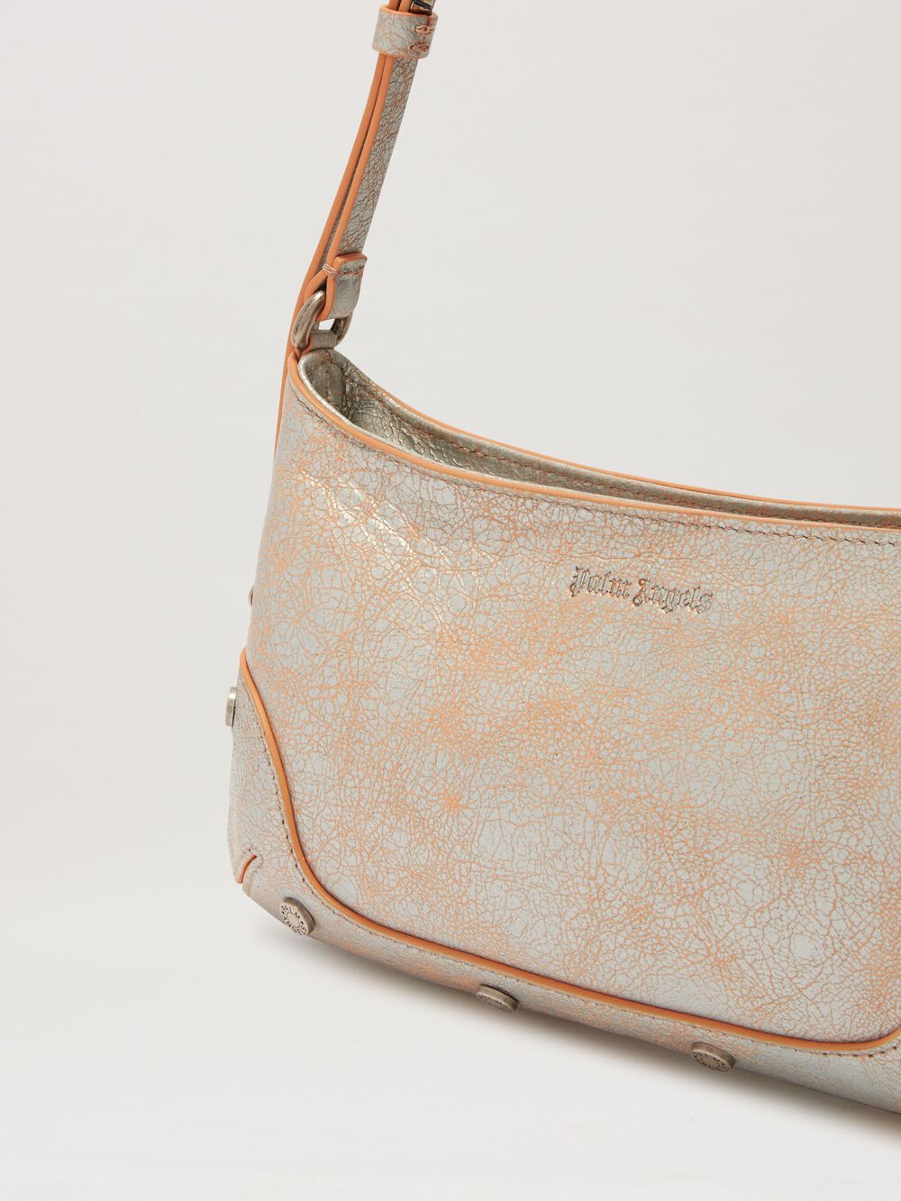 CRACKLE LEATHER GIORGINA BAG in SILVER for Women