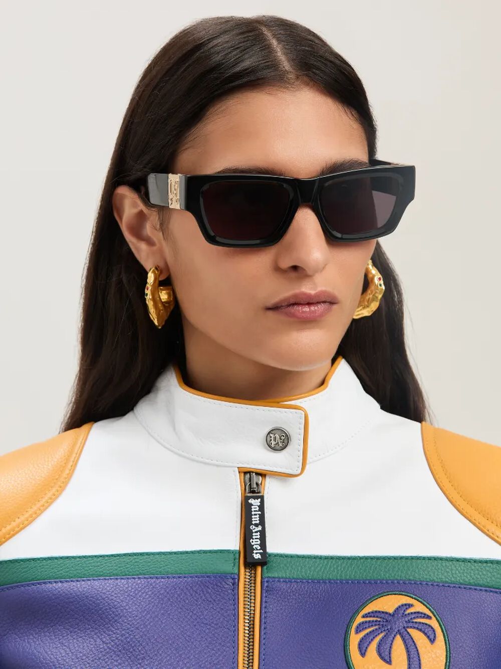 MELTED STRASS EARRINGS in GOLD - MULTICOLOR for Women