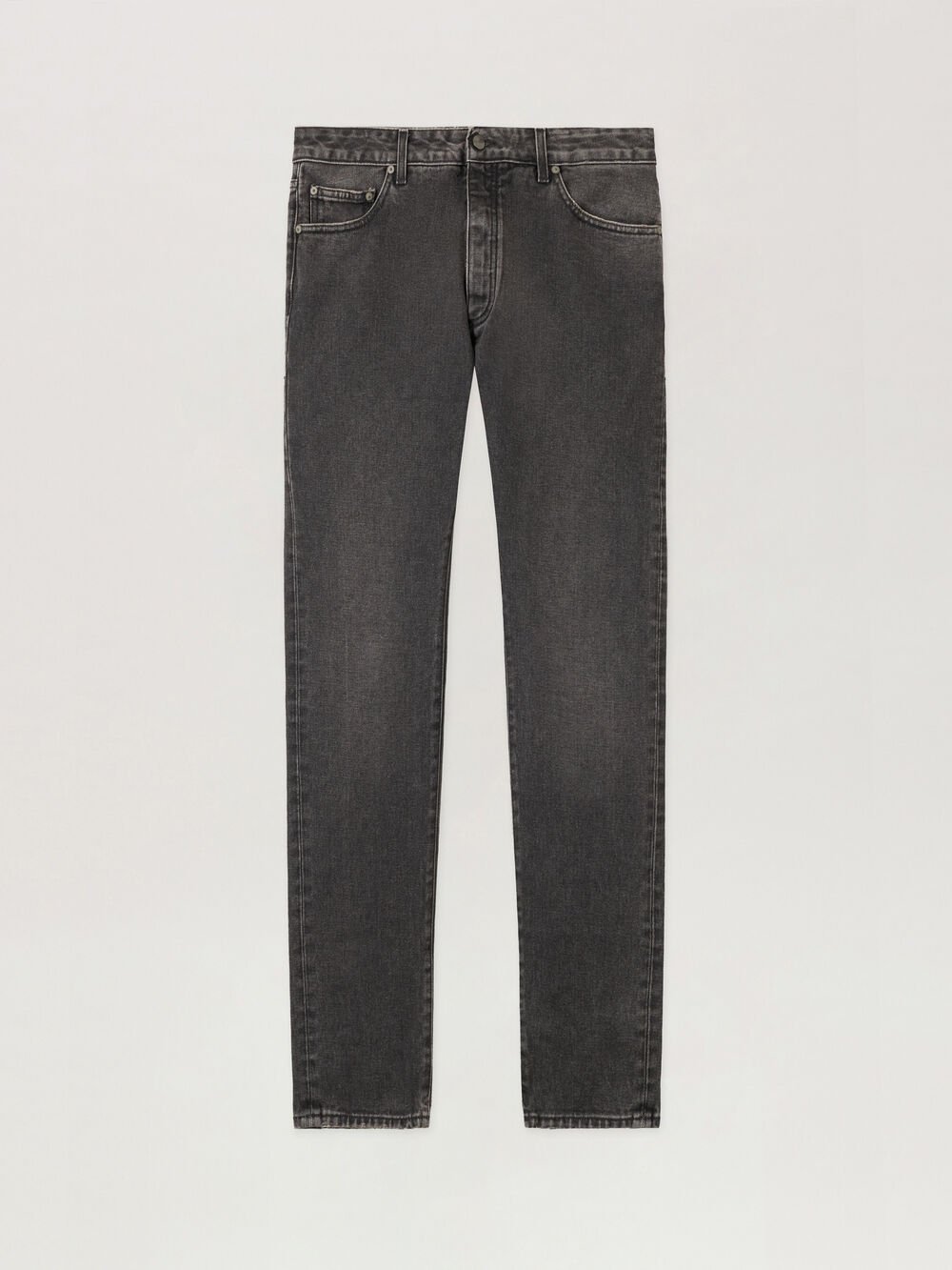 Curved Logo Denim Jeans in BLACK WHITE for Men