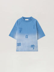 Washed Gradient Letters T-Shirt in LIGHT BLUE - LIGHT BLUE