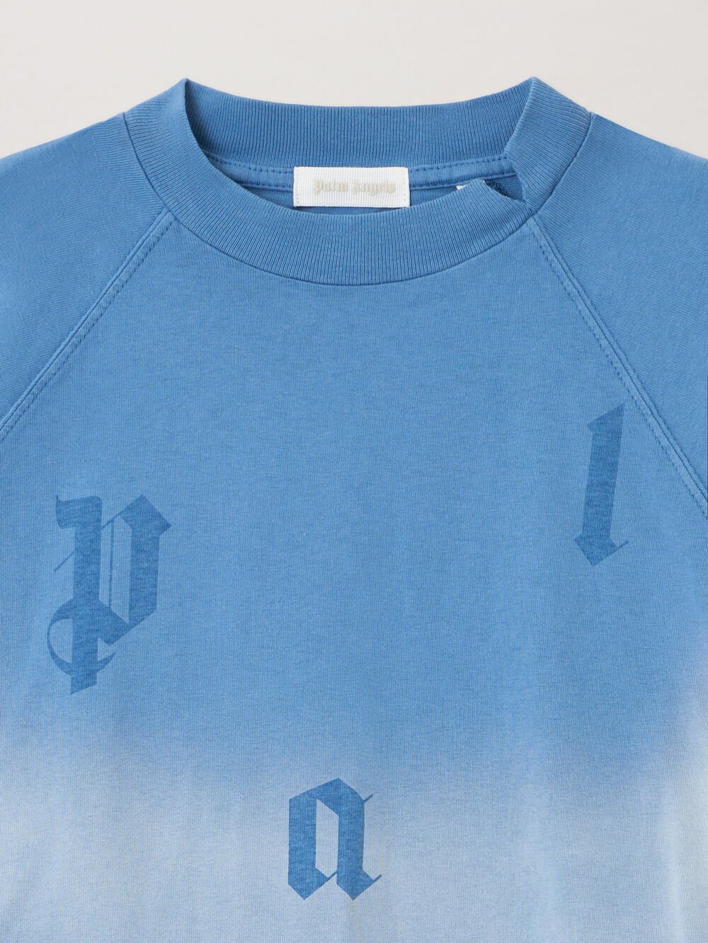 Washed Gradient Letters T-Shirt in LIGHT BLUE - LIGHT BLUE
