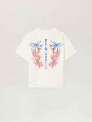Dragons Tattoo T-Shirt in OFF WHITE - RED