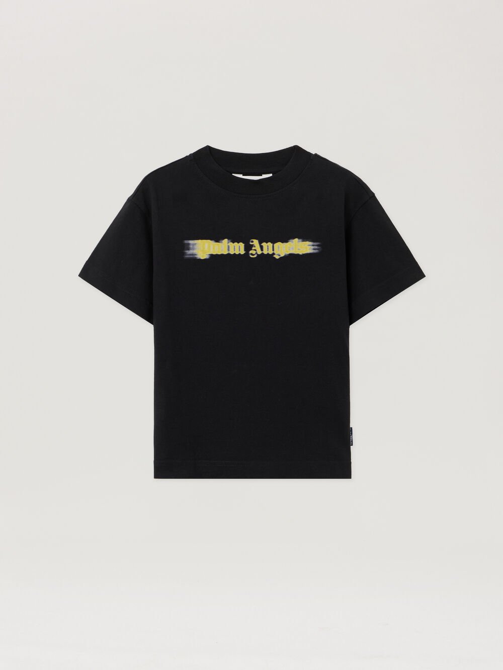 Blurred Logo T-Shirt in BLACK - OCHER YELLOW