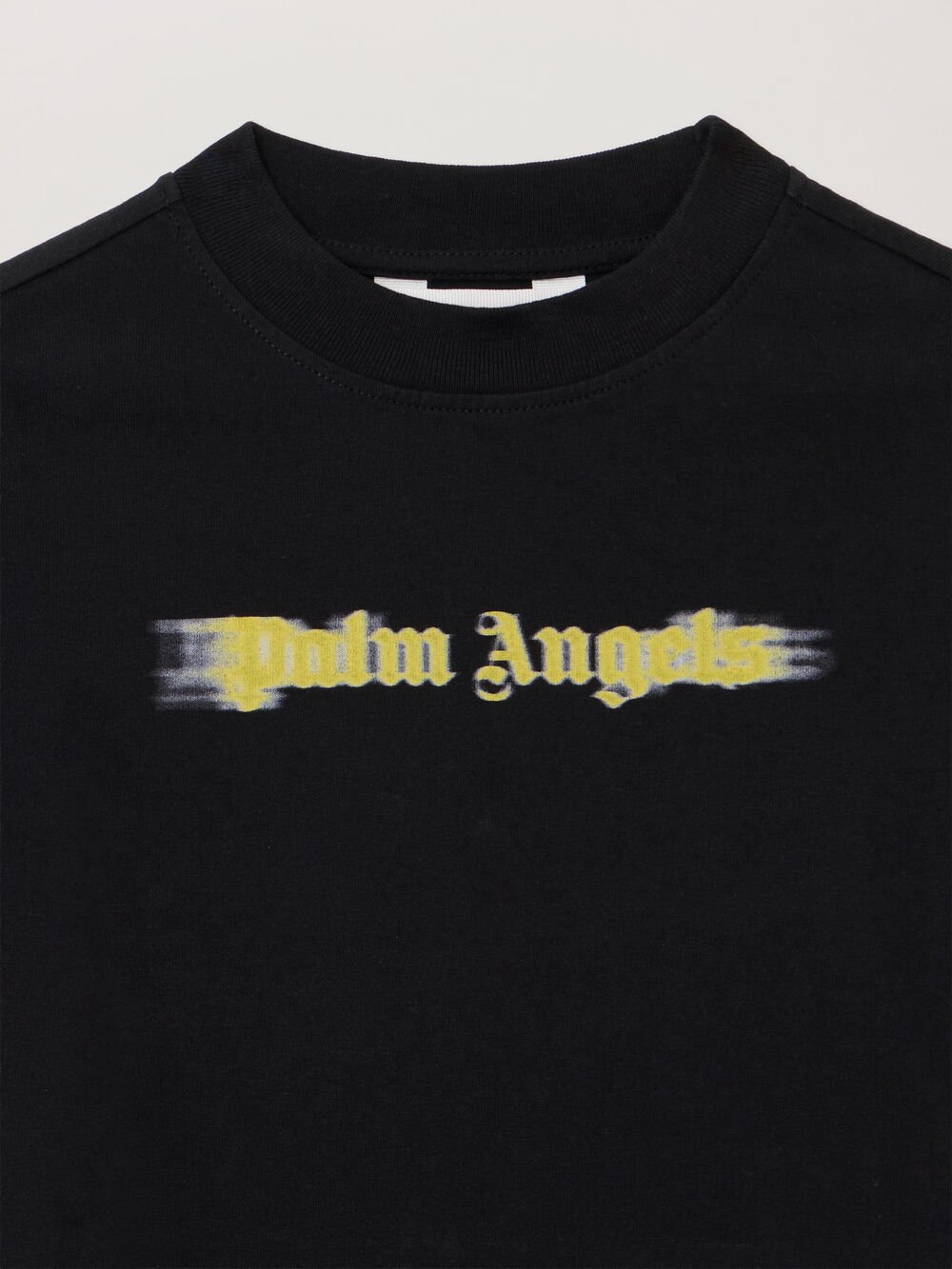 Blurred Logo T-Shirt in BLACK - OCHER YELLOW
