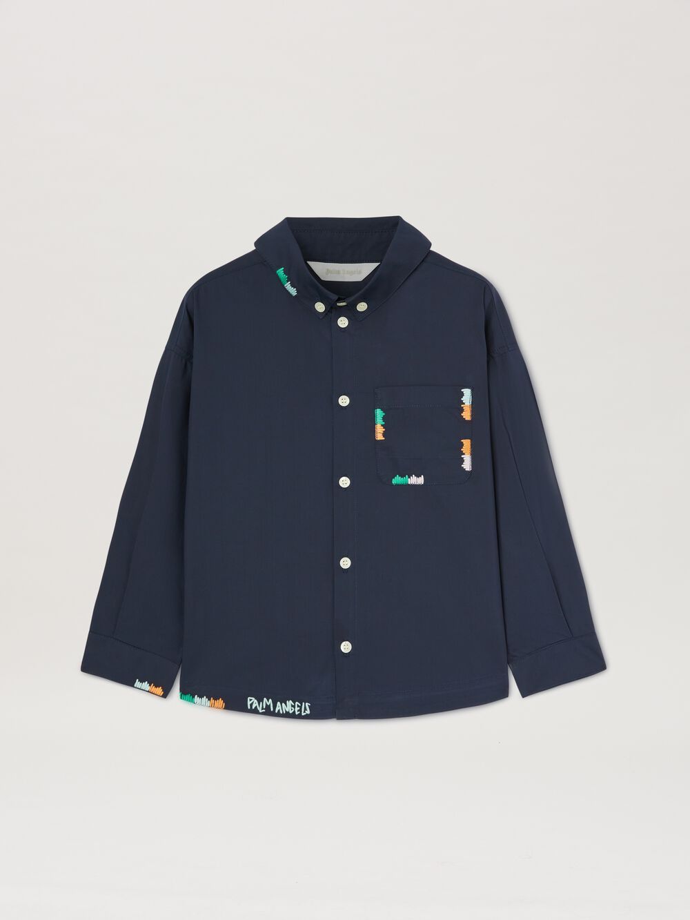 PA EMBROIDERY MULT. SHIRT L/S BLUE - MUL in BLUE - MULTICOLOR