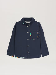 PA EMBROIDERY MULT. SHIRT L/S BLUE - MUL in BLUE - MULTICOLOR