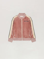 Chenille Track Jacket in ANTIQUE ROSE BLACK
