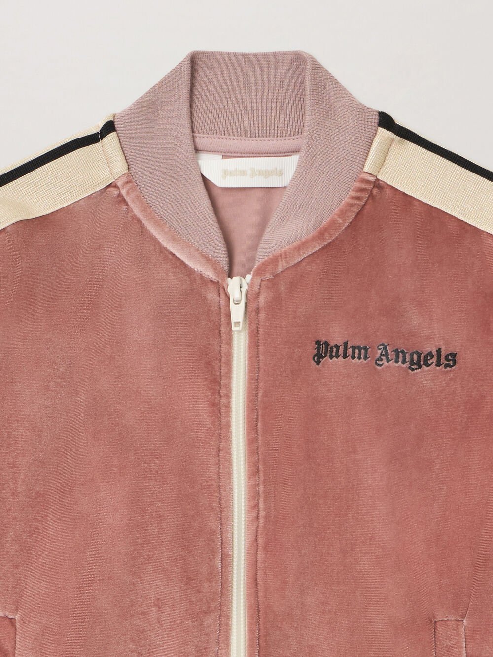 Chenille Track Jacket in ANTIQUE ROSE BLACK
