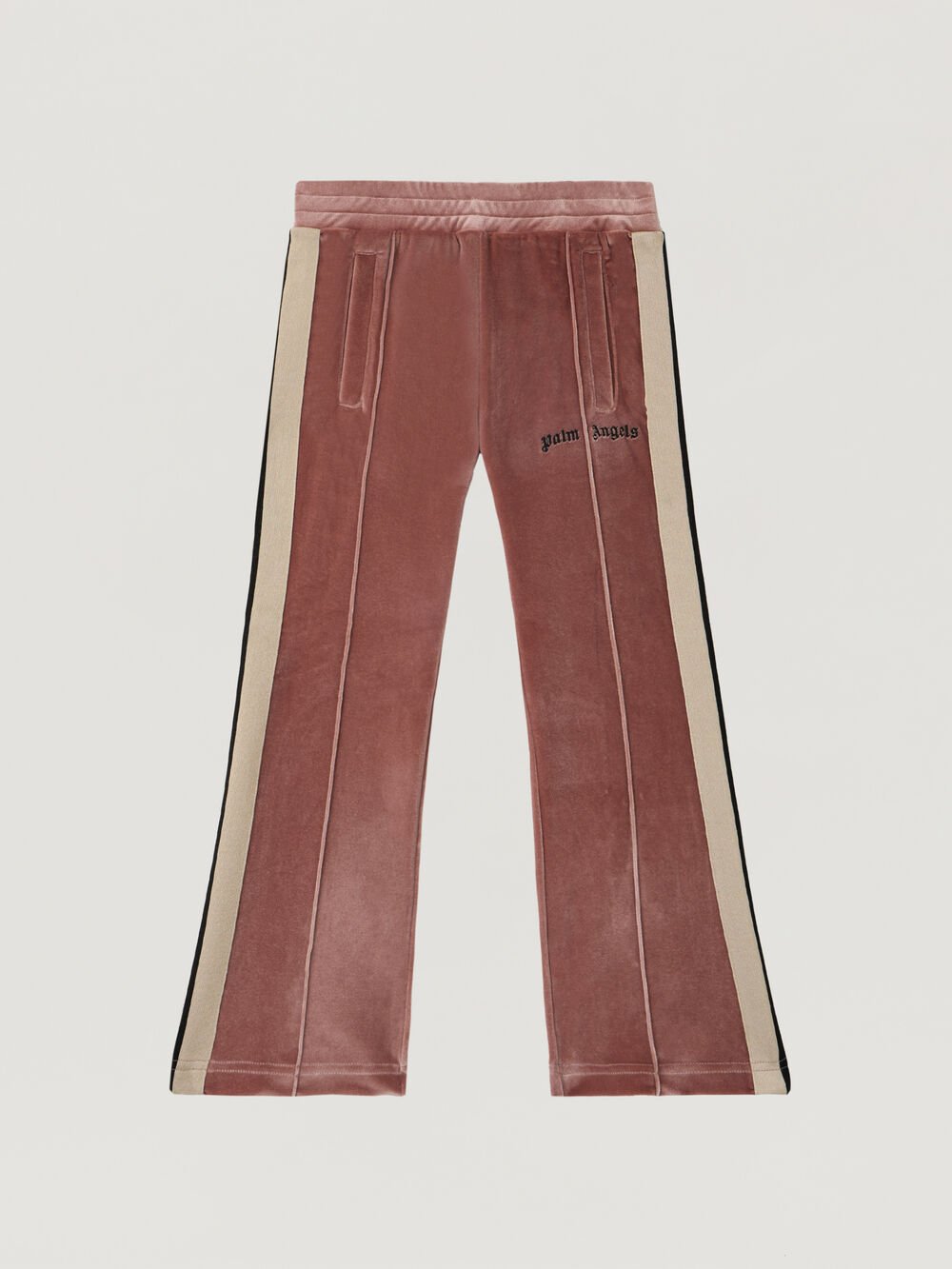 Chenille Track Flare Pants in ANTIQUE ROSE BLACK