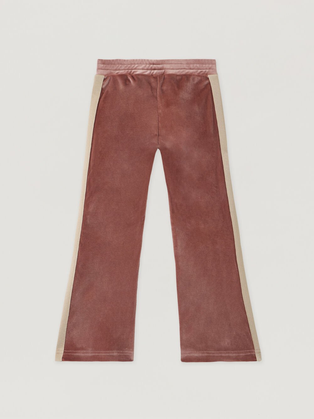 Chenille Track Flare Pants in ANTIQUE ROSE BLACK