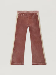 Chenille Track Flare Pants in ANTIQUE ROSE BLACK