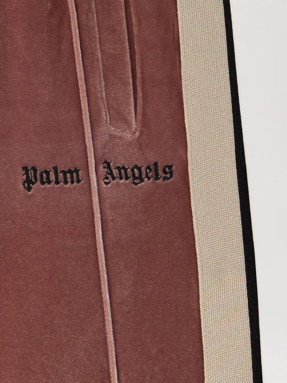 Chenille Track Flare Pants in ANTIQUE ROSE BLACK