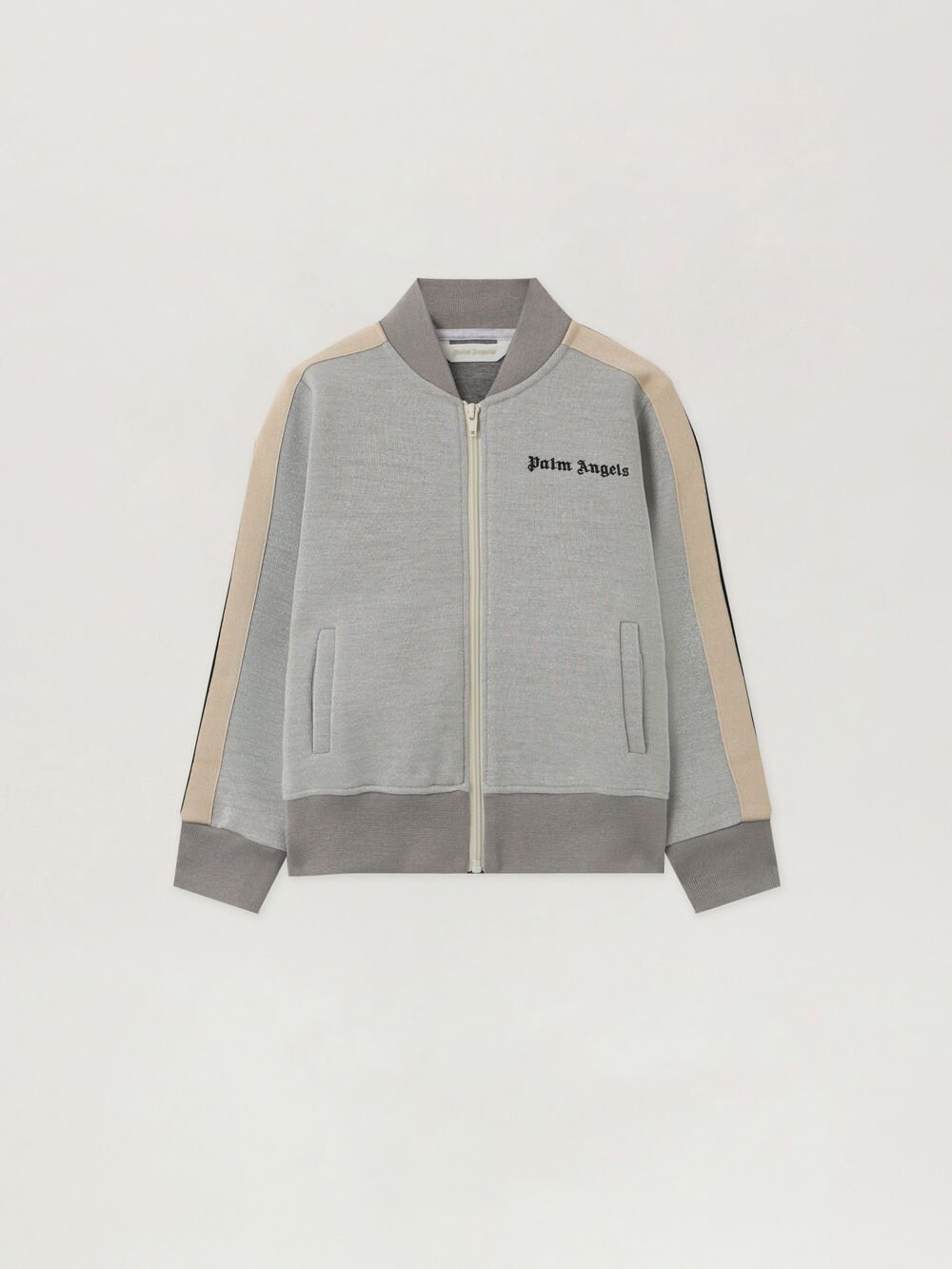 Lurex Track Jacket in SILVER - BLACK