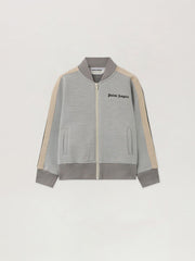 Lurex Track Jacket in SILVER - BLACK