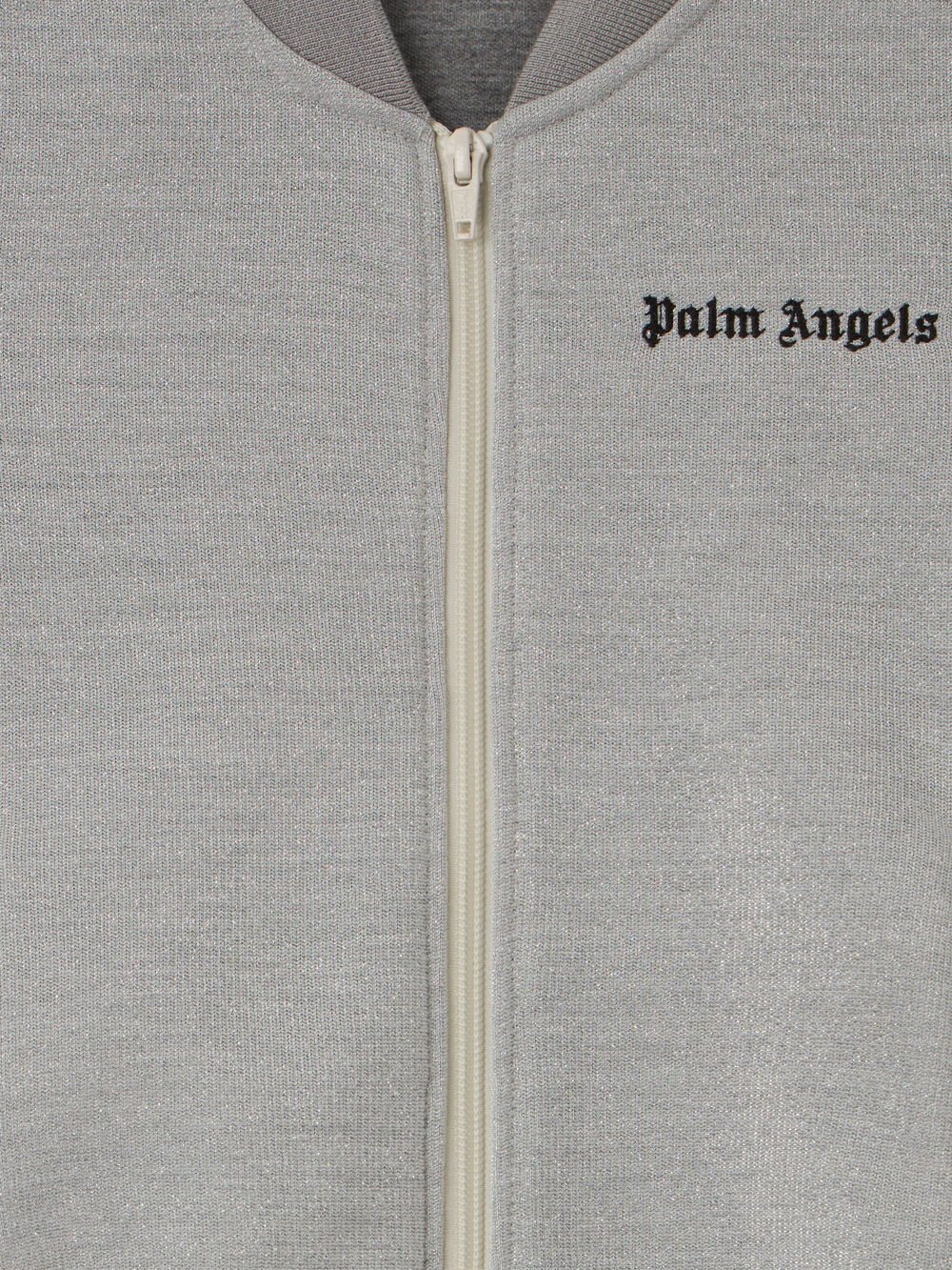 Lurex Track Jacket in SILVER - BLACK