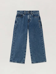 Wide Leg Denim Pants in LIGHT BLUE - BLUE