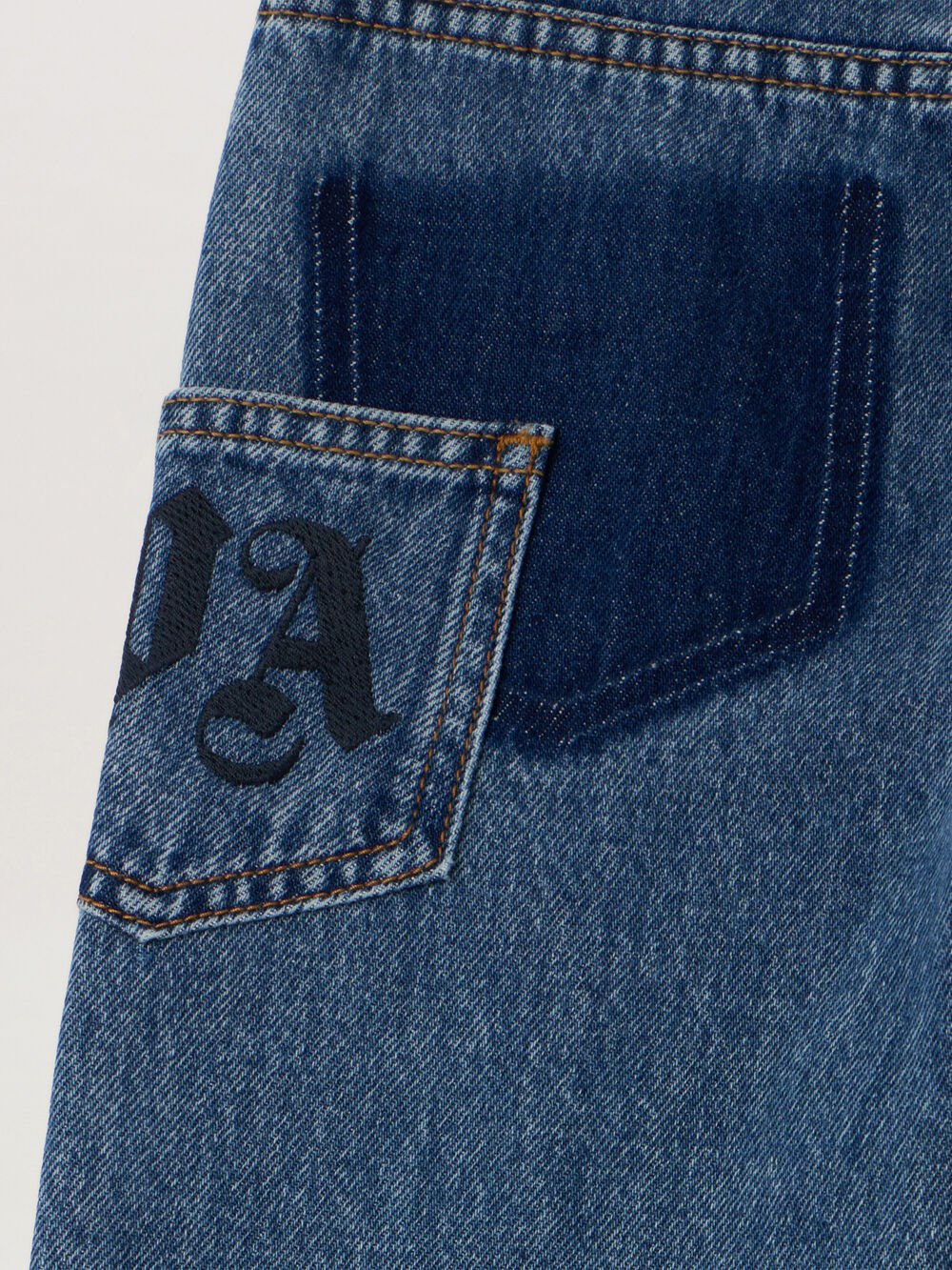 Wide Leg Denim Pants in LIGHT BLUE - BLUE