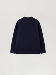 Neck Logo Sweatshirt in NAVY BLUE -