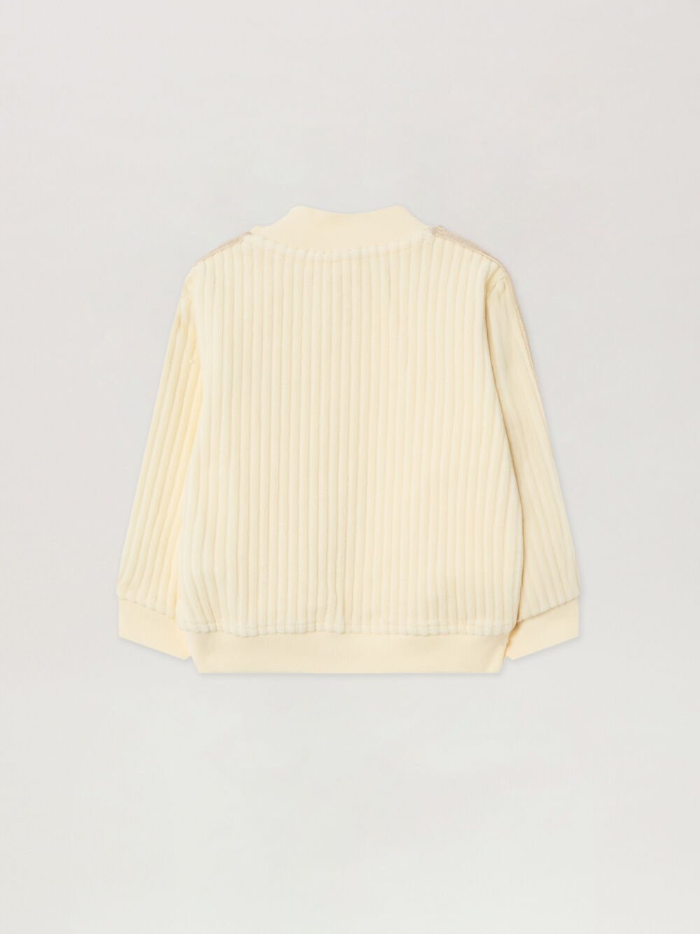 Corduroy Track Jacket in OFF WHITE - LIGHT BLUE